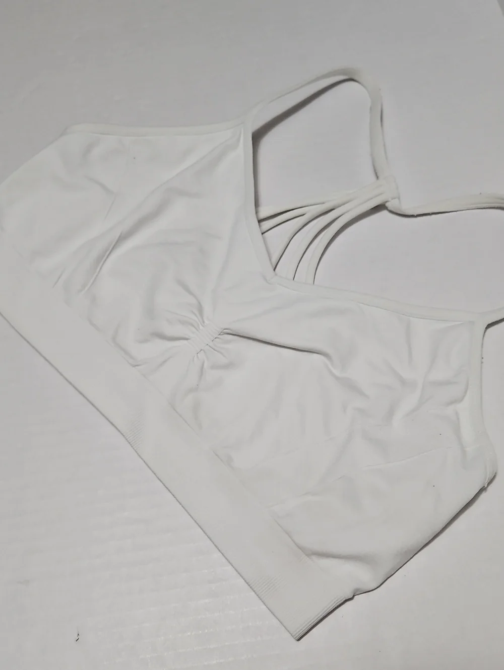 Xersion White Multi-Strap Pull Over Sports Bra Size XL